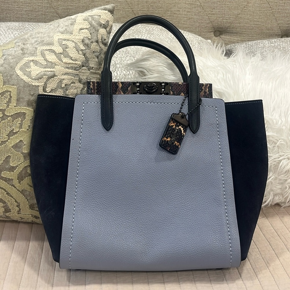 Coach Troupe Tote In Colorblock With Snakeskin De… - image 3